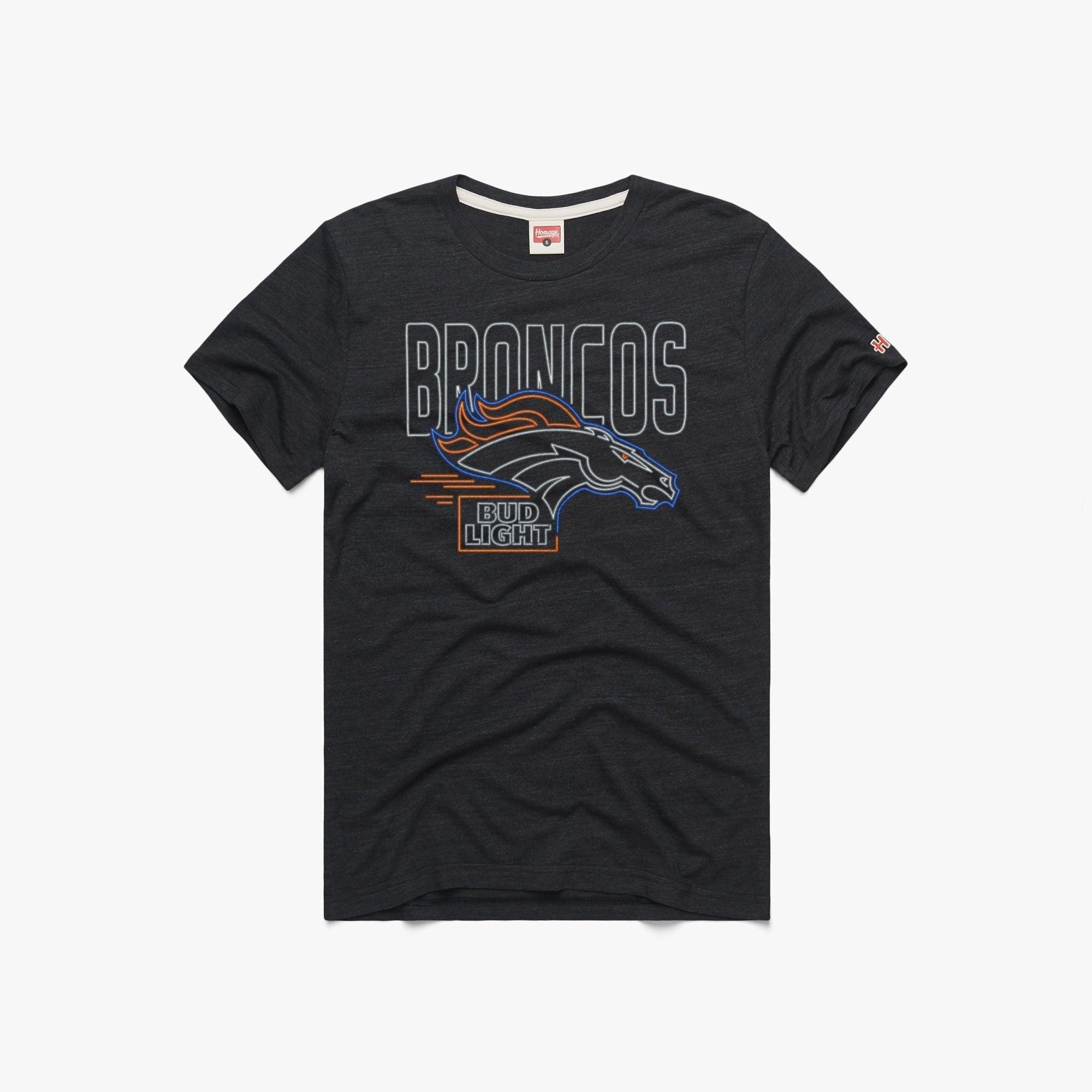 broncos gear Bud Light Denver Broncos T-Shirt 2XL