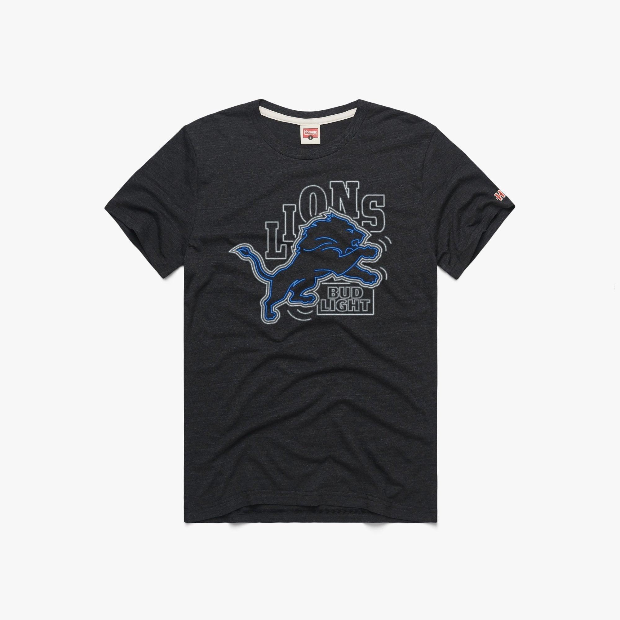 Bud Light Detroit Lions Black T-Shirt
