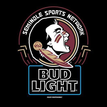 Bud Light Florida State Seminoles LED Sign - Dark Lit