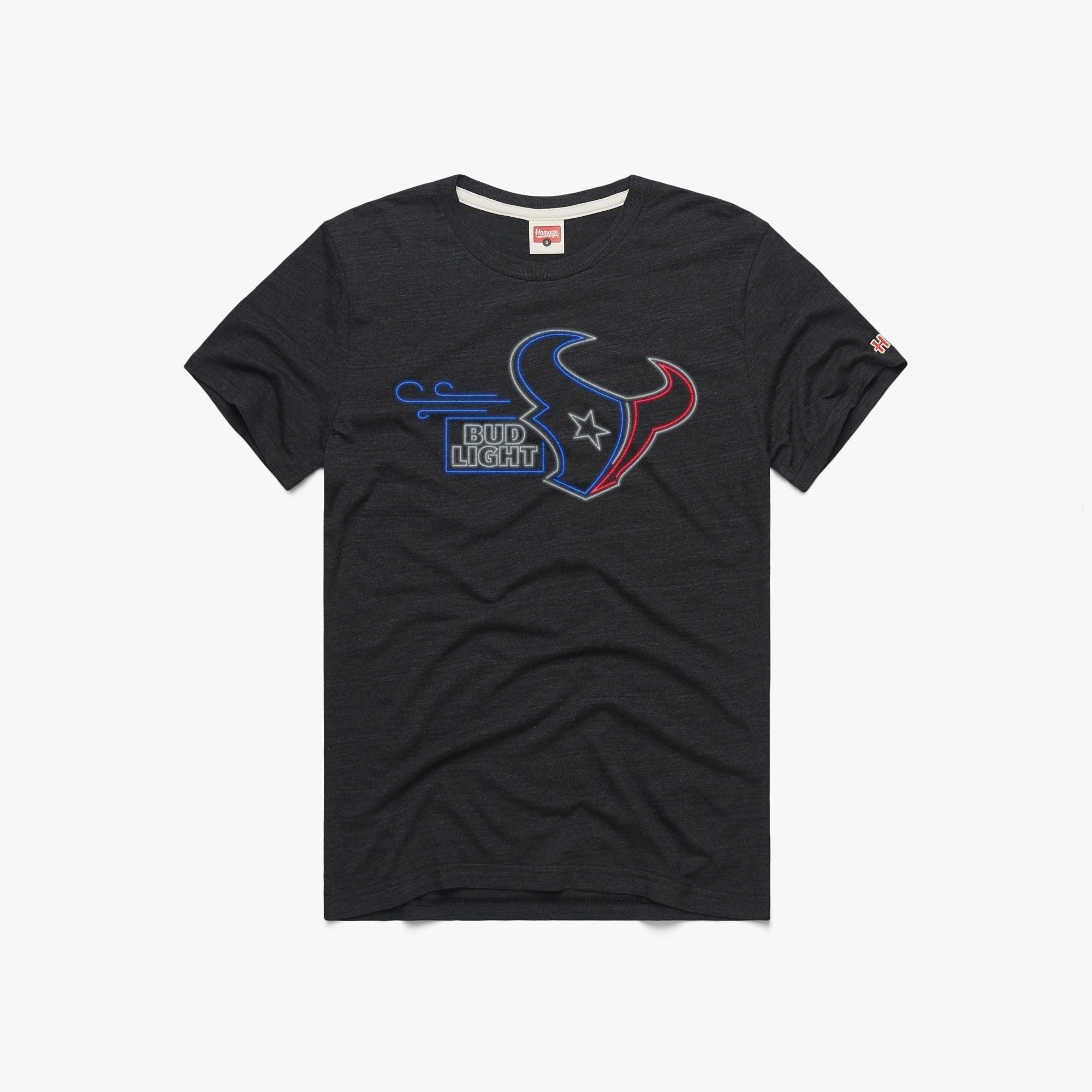 houston texans fan gear Bud Light Houston Texans T-Shirt XL