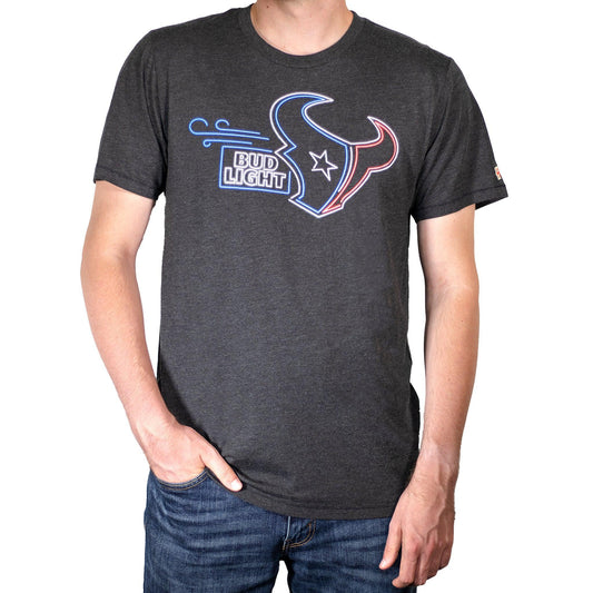 Bud Light Houston Texans Black T-Shirt