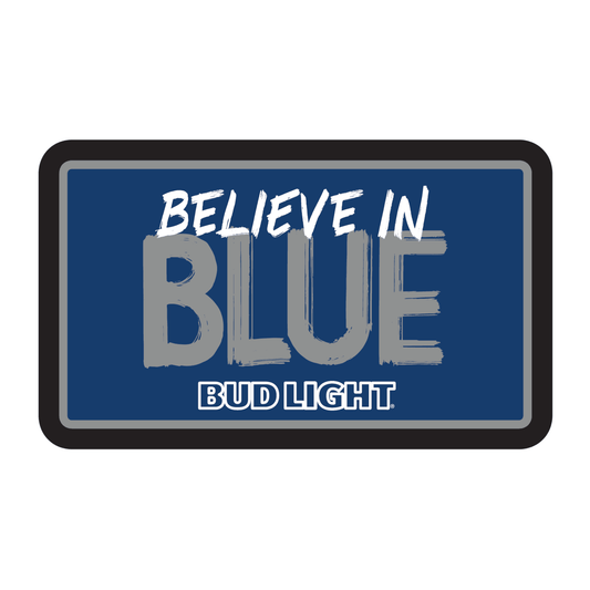 bud light indianapolis colts led sign that says believe in blue