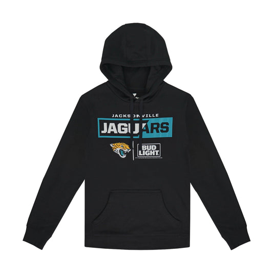 Black hoodie with jaquars and bud light logo