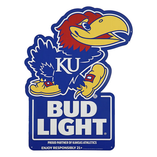 Bud Light Kansas Jay Hawks Metal Sign