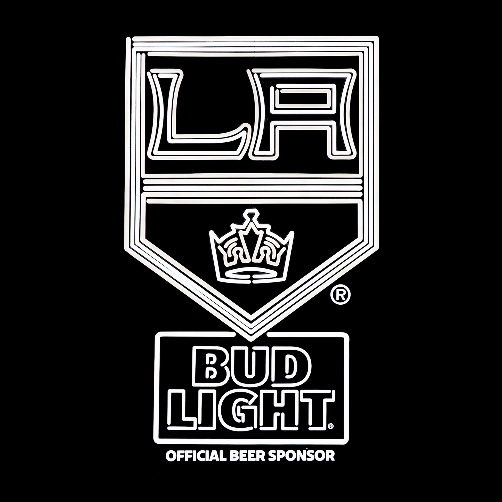LA Kings Bud Light LED with black background