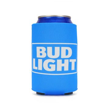 Front of bud light coolie with bud light can in it 