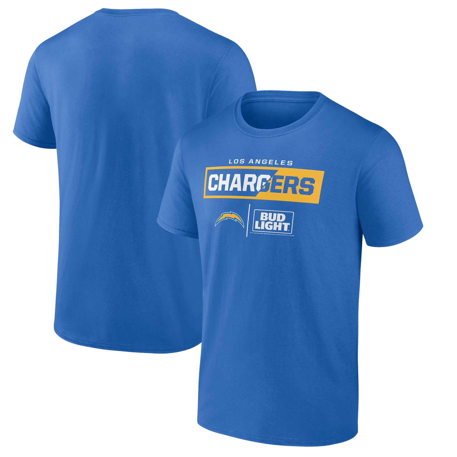 BUD LIGHT CHARGERS TEE BLUE