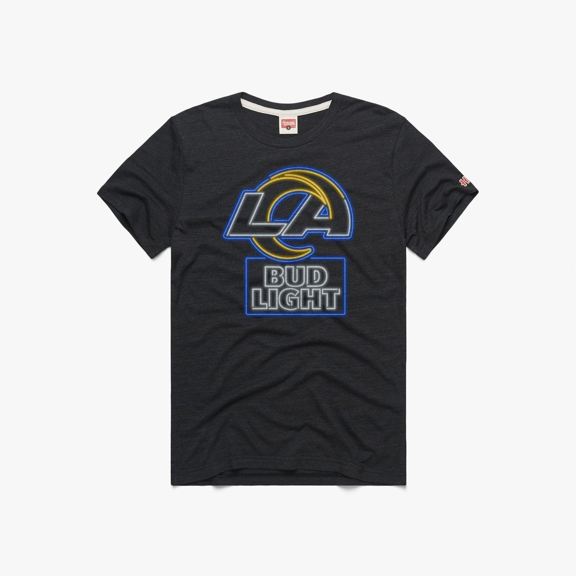 Bud Light Los Angeles Rams Black T-Shirt