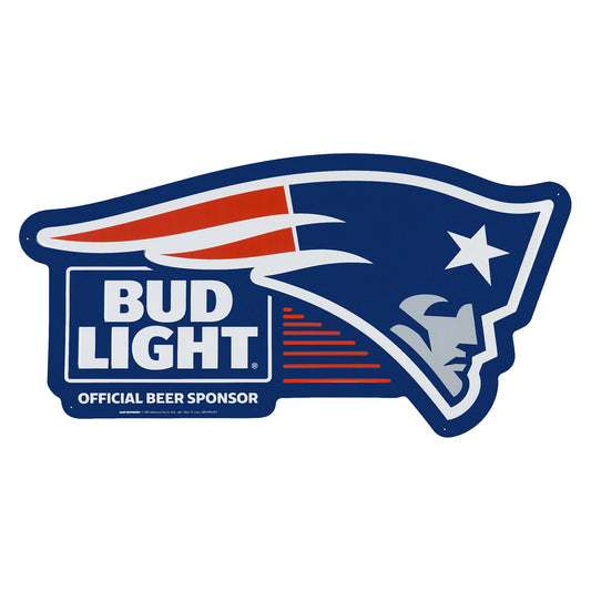 Bud Light New England Patriots Metal Sign