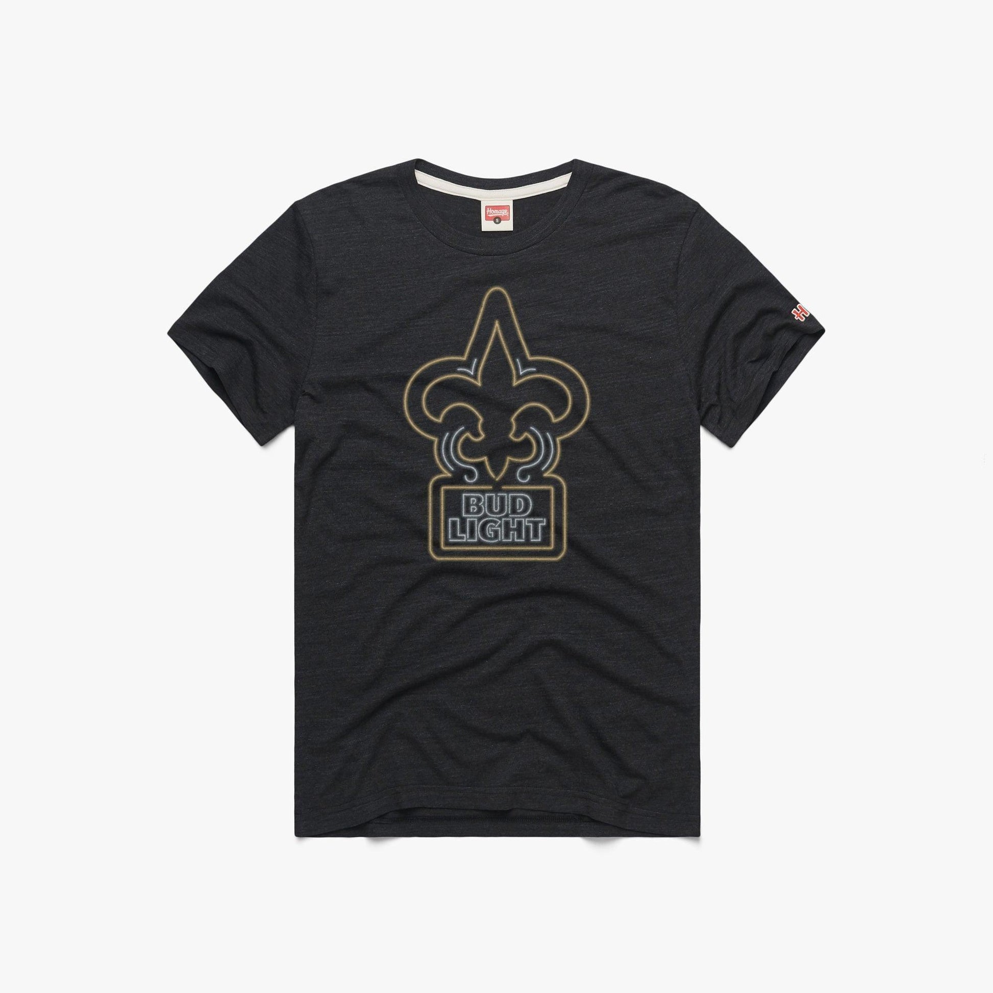 Bud Light New Orleans Saints Black T-Shirt