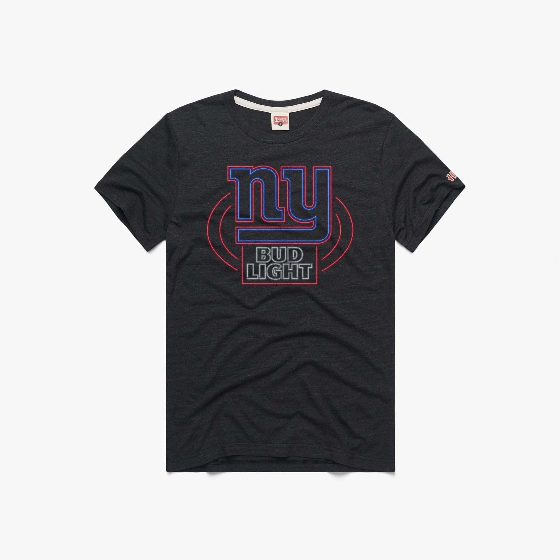 Bud Light New York Giants Black T-Shirt
