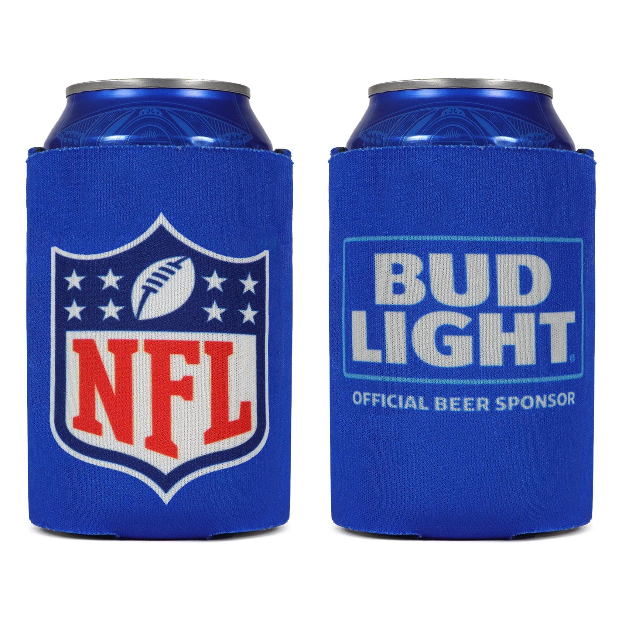 left image is NFL logo and right is Bud light logo