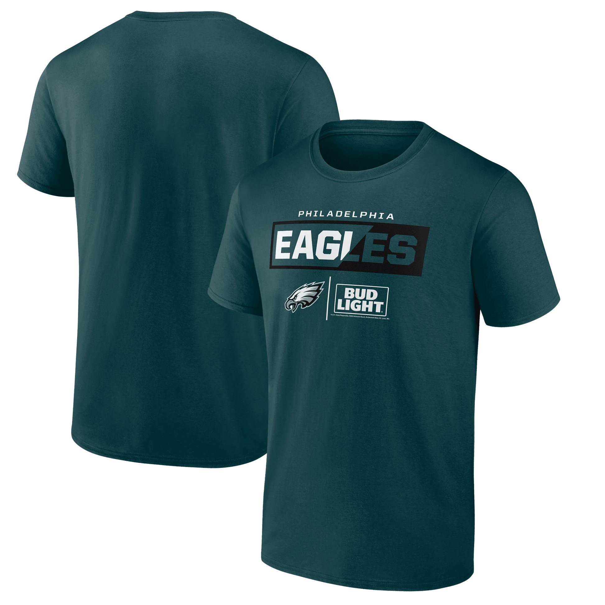 BUD LIGHT EAGLES TEE GREEN