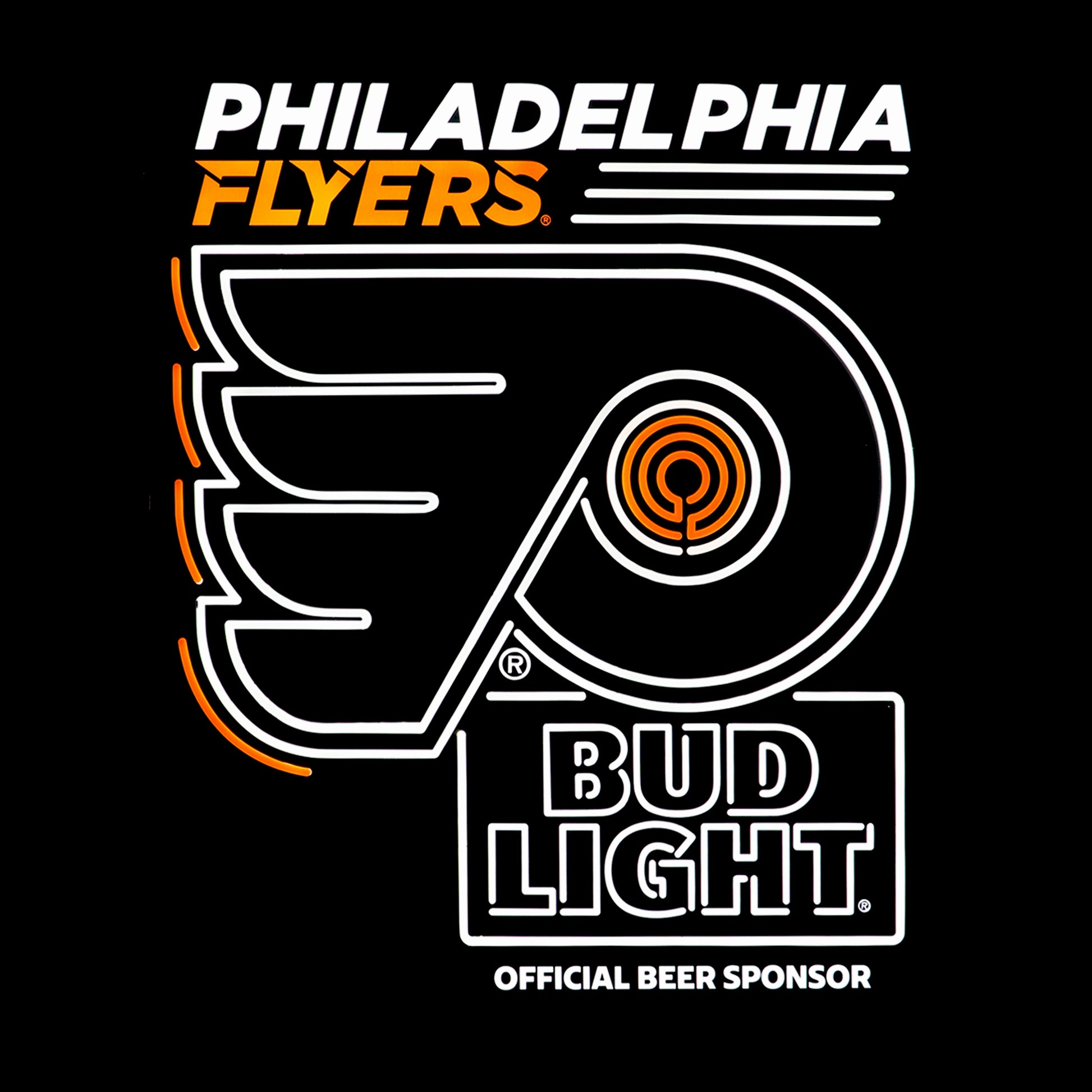Philadelphia Flyers LED with black background