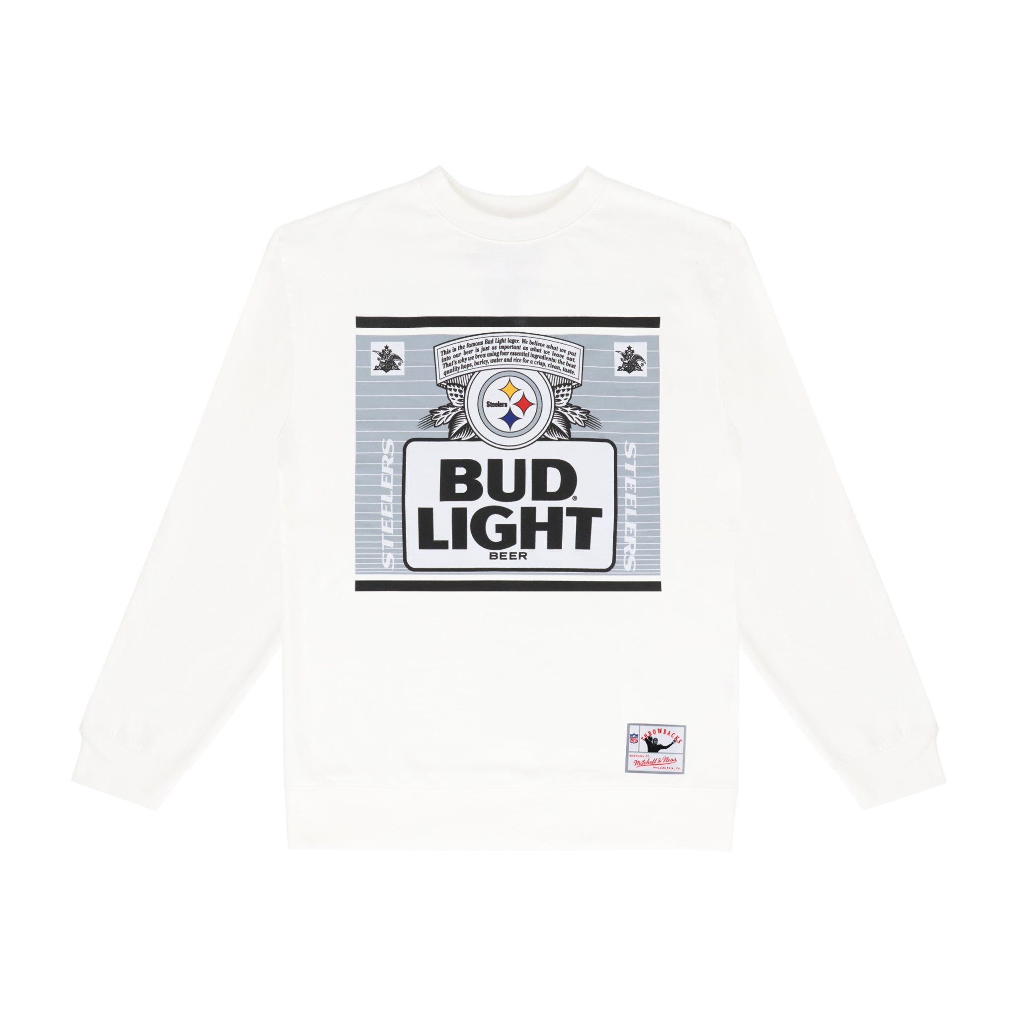 Bud Light x Mitchell & Ness Pittsburgh Steelers Crewneck