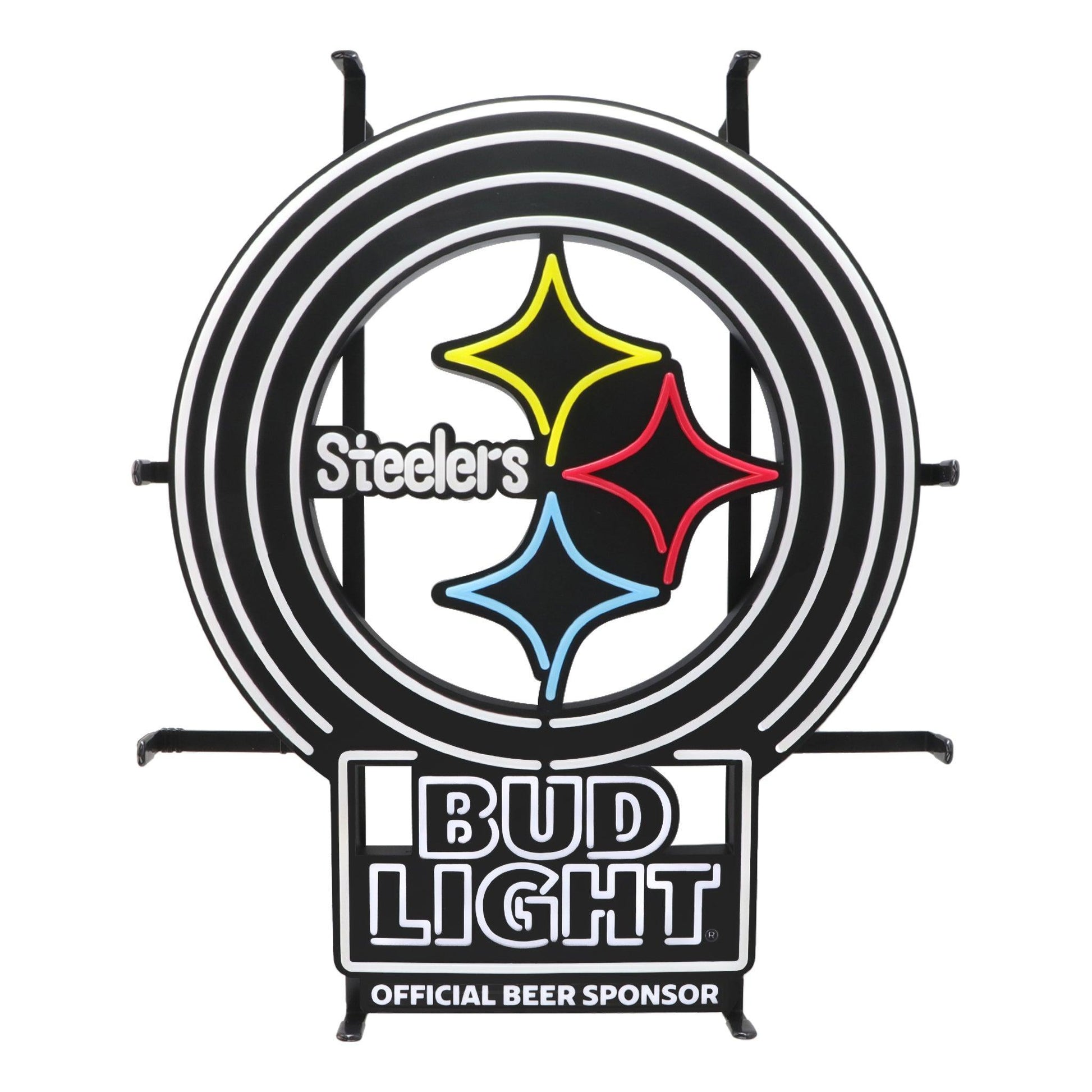 Steelers logo with Bud Light logo below it.