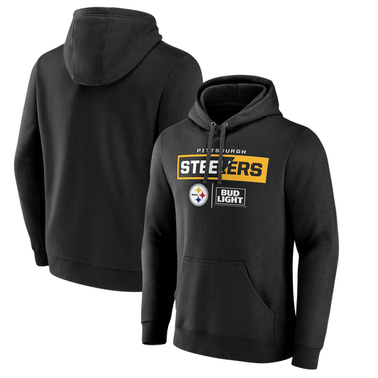 BUD LIGHT STEELERS HOODIE BLACK