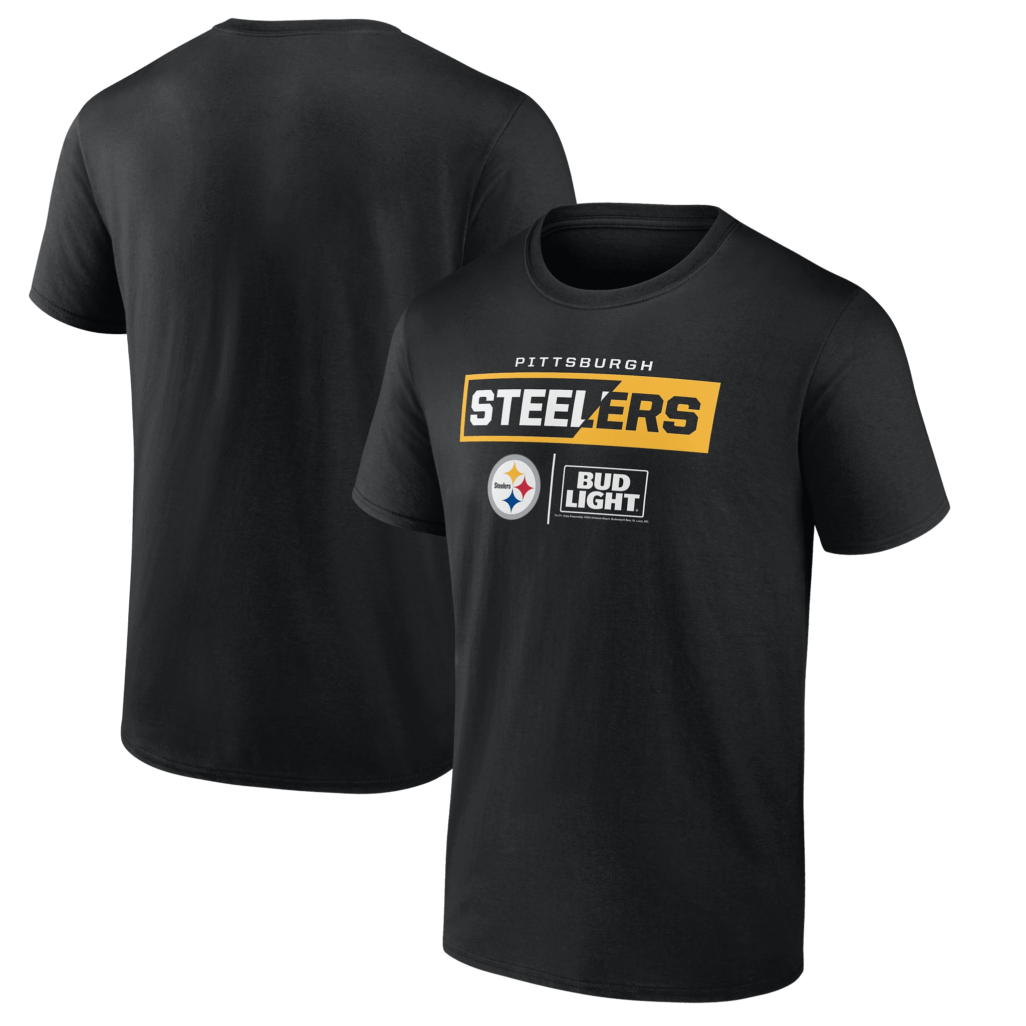 BUD LIGHT PITTSBURGH STEELERS TEE BLACK