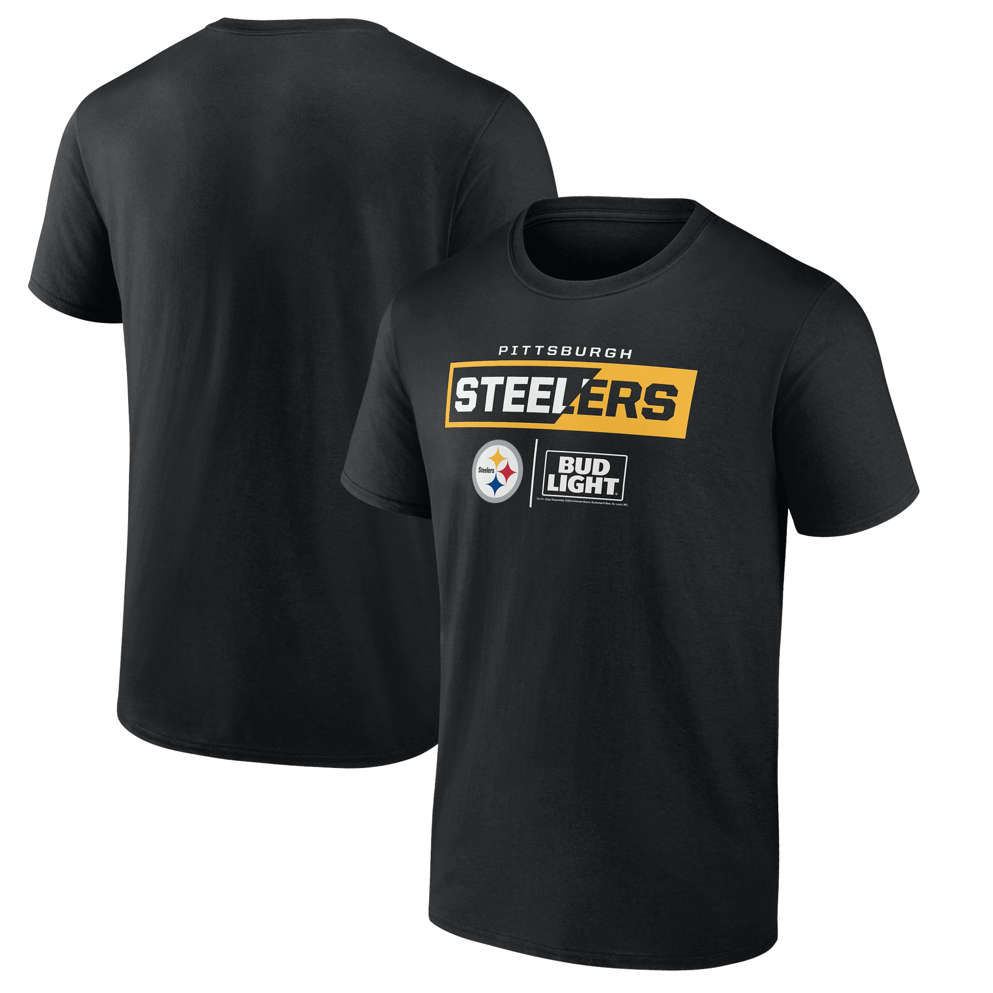 BUD LIGHT PITTSBURGH STEELERS TEE BLACK