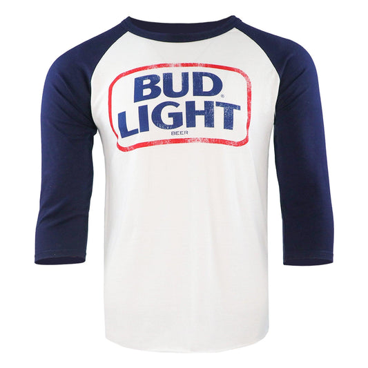 bud light retro raglan t shirt
