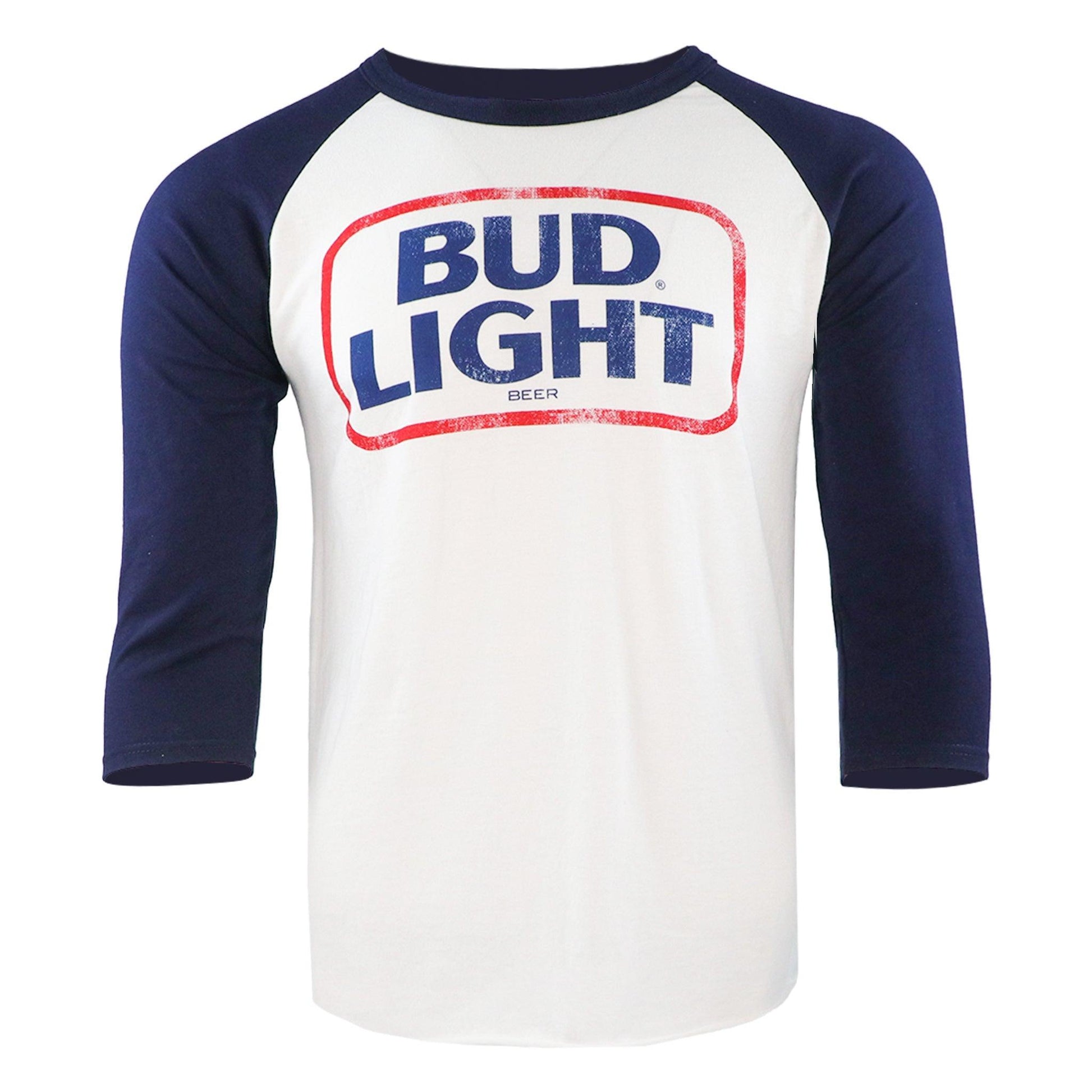 bud light retro raglan t shirt