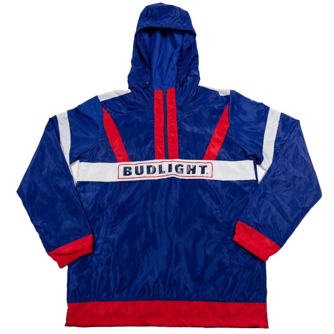 Bud Light Vintage Blue White and Red Windbreaker