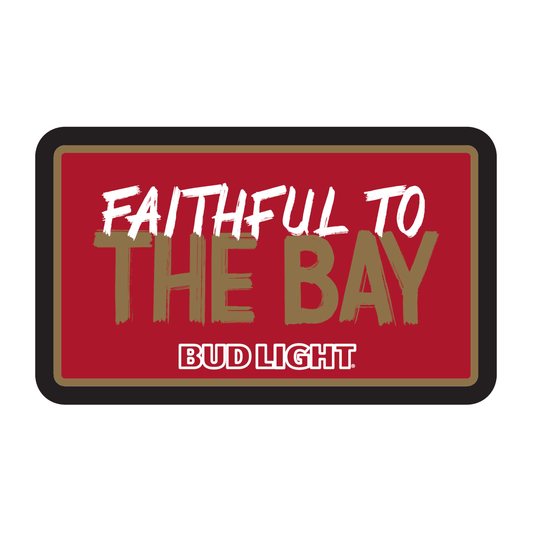 bud light san francisco 49ers led neon sign that says faithful to the bay