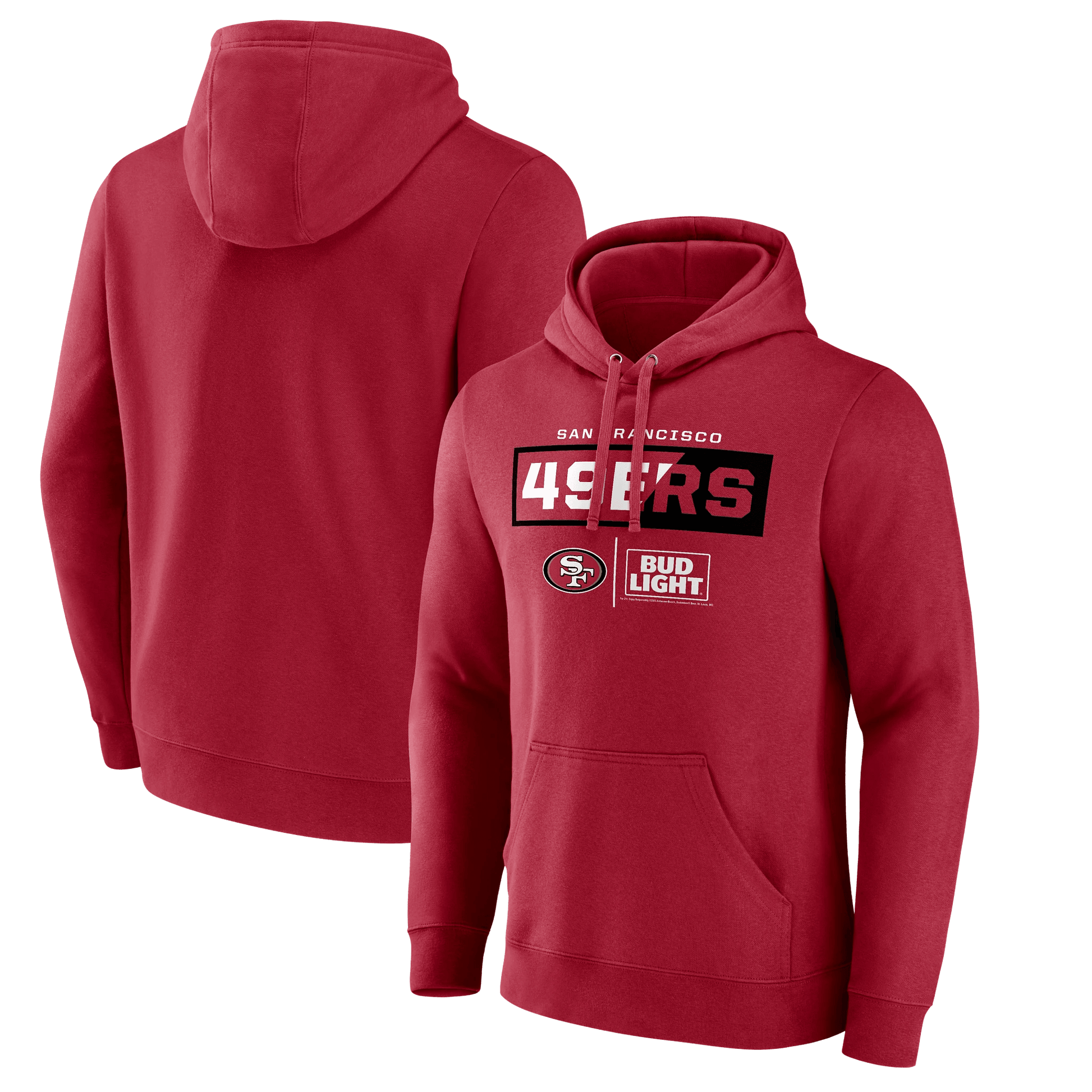 BUD LIGHT 49ERS HOODIE RED