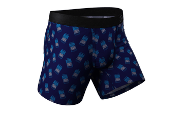 navy bud light scatter can boxers