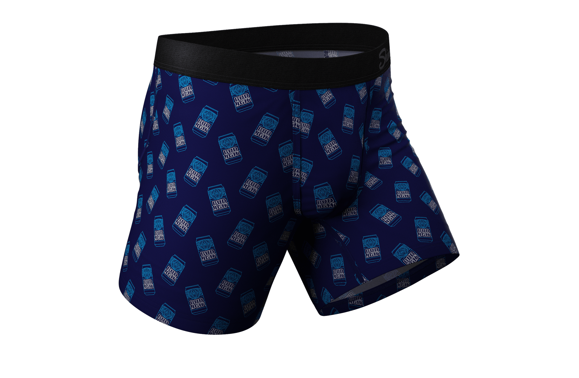 navy bud light scatter can boxers