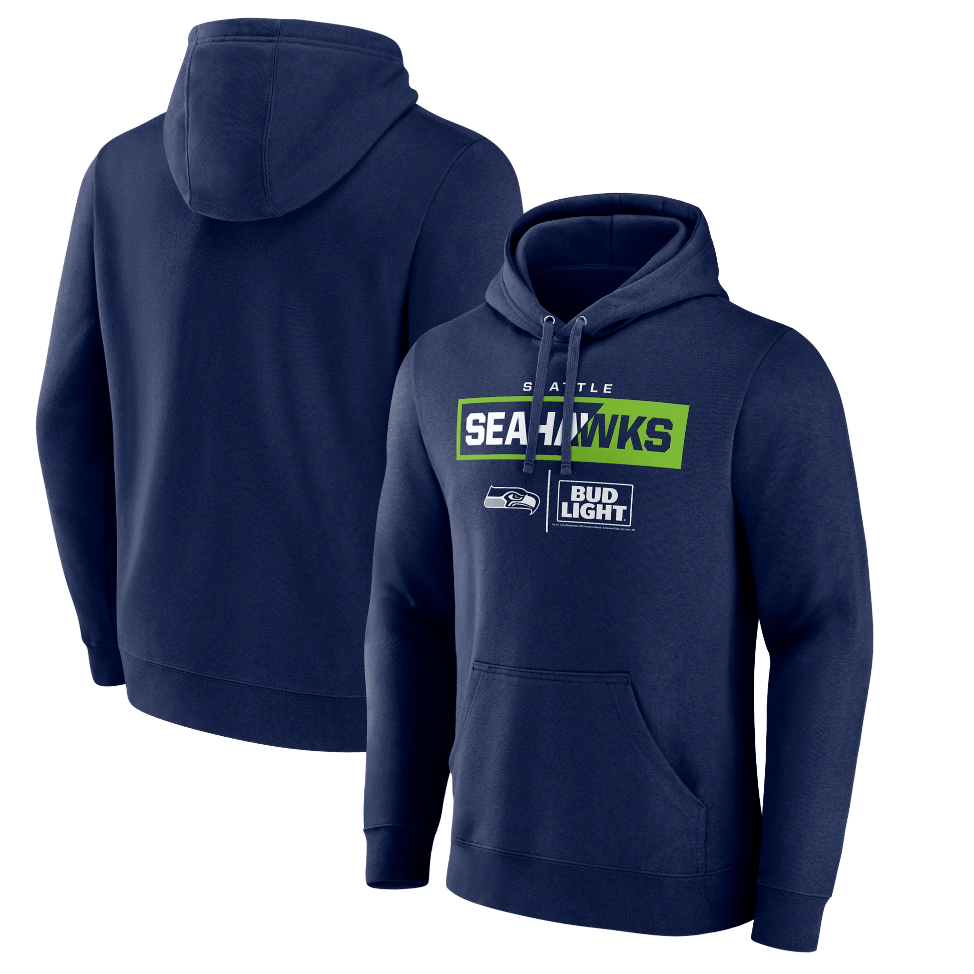 BUD LIGHT SEAHAWKS HOODIE NAVY