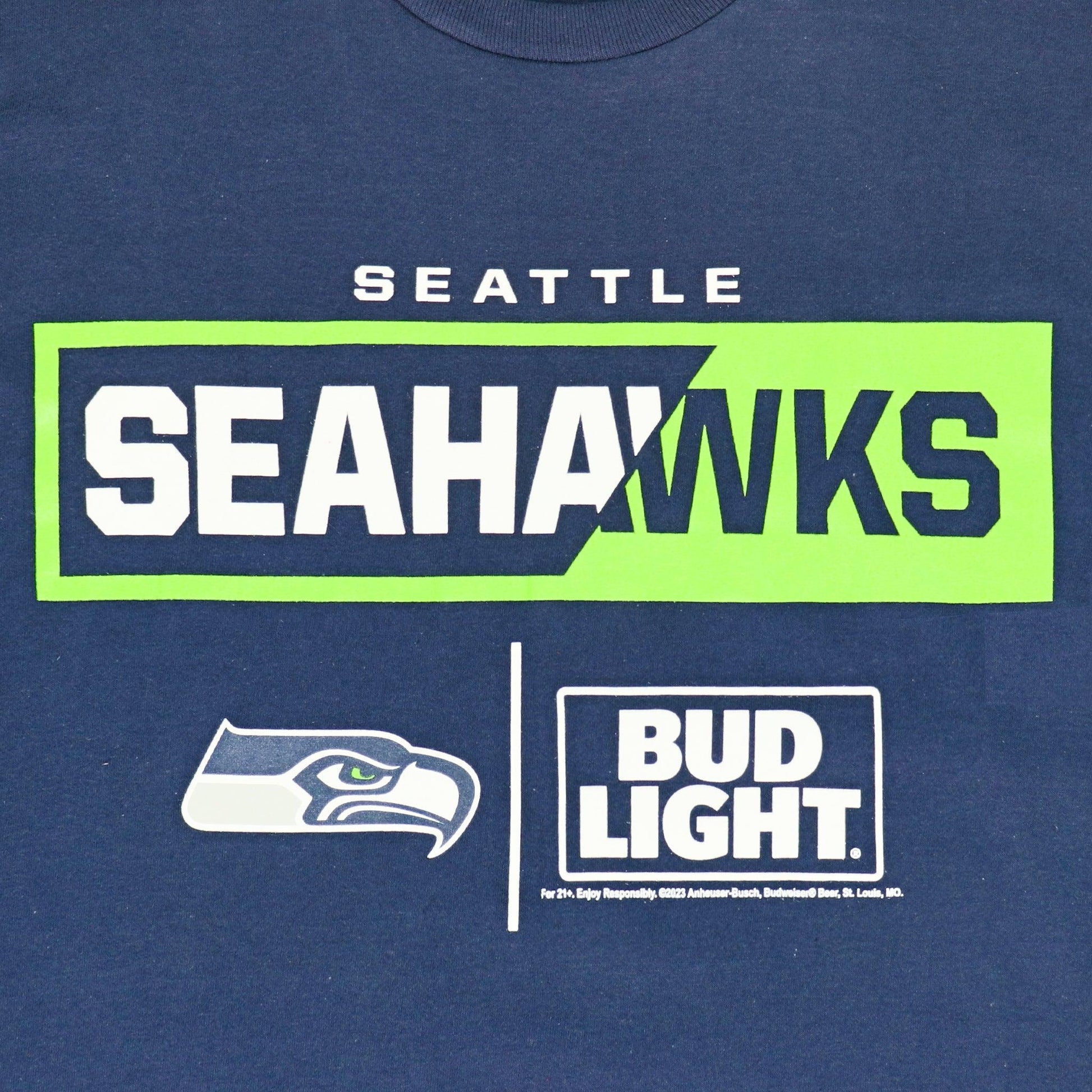 BUD LIGHT SEAHAWKS TEE NAVY detail 