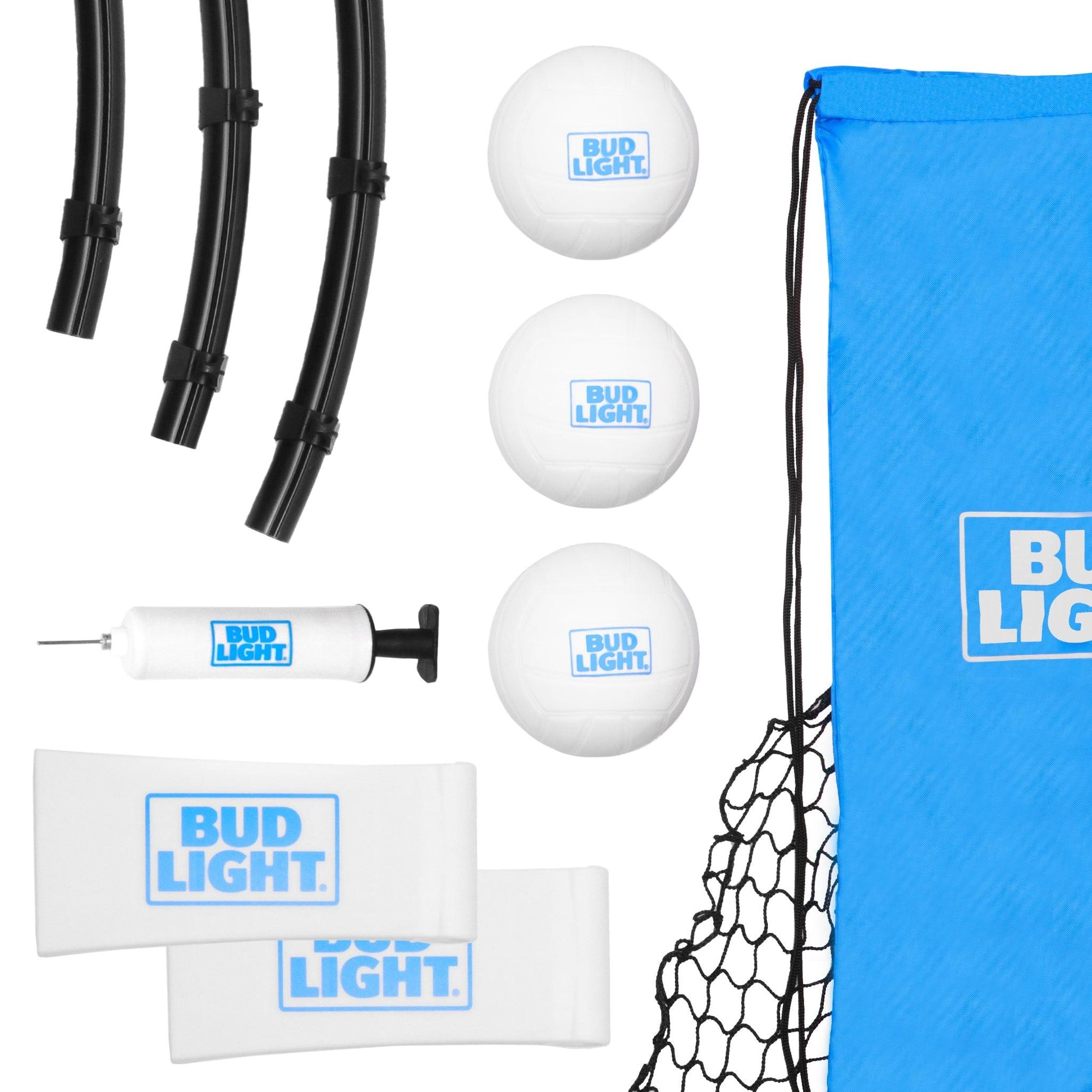 Overview of slam balls pump net bag and stands 