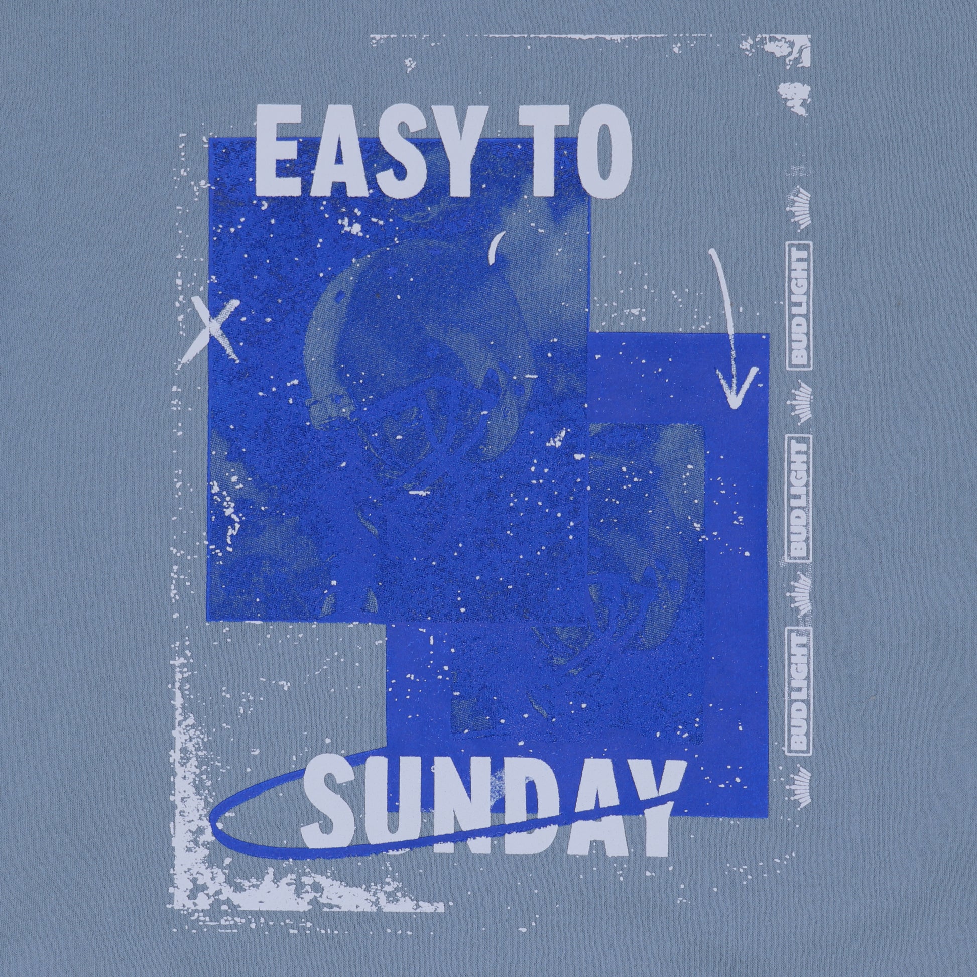 Zoomed in logo of Bud Light Easy to Sunday