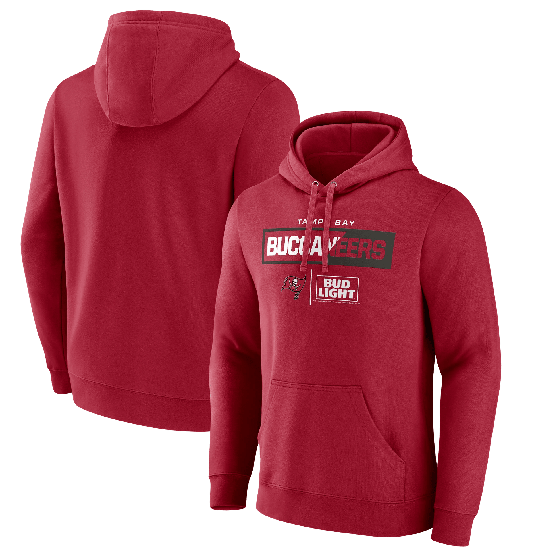 BUD LIGHT BUCCANEERS HOODIE RED