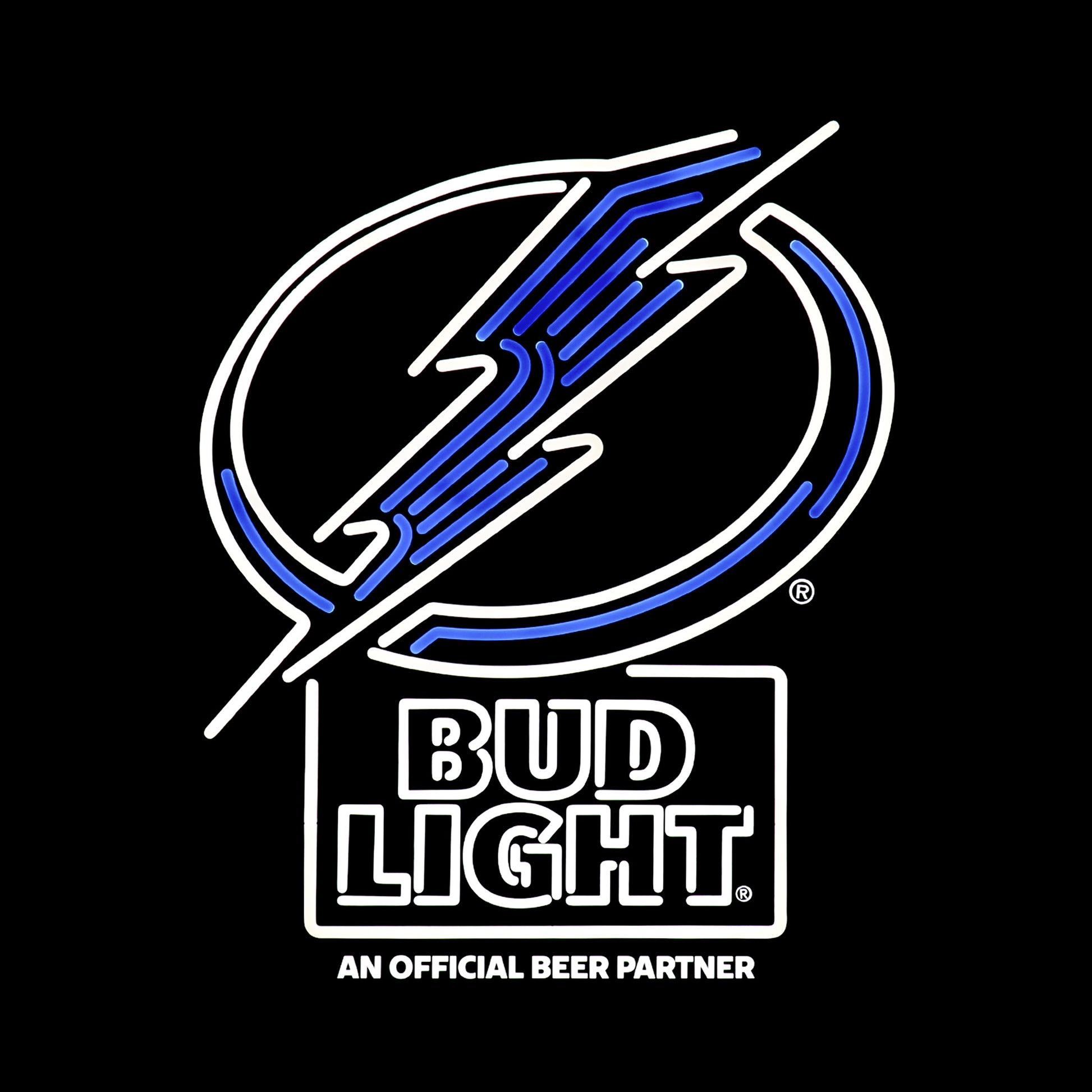 Tampa Bay Lightning LED with black background