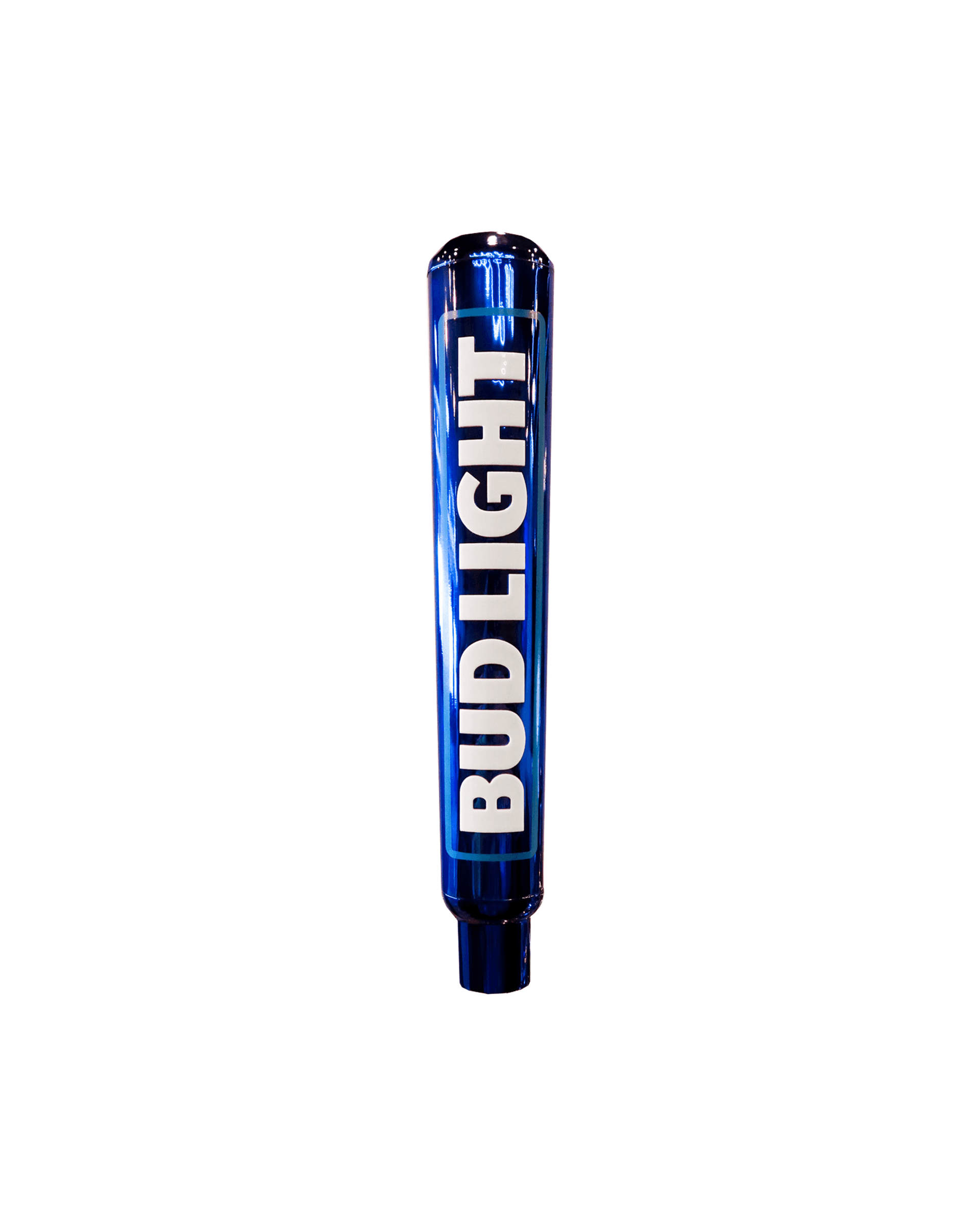 Bud Light tap handle with Bud Light horizontal logo on front of handle