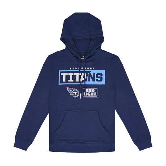 navy hoodie front titans and bud light logo