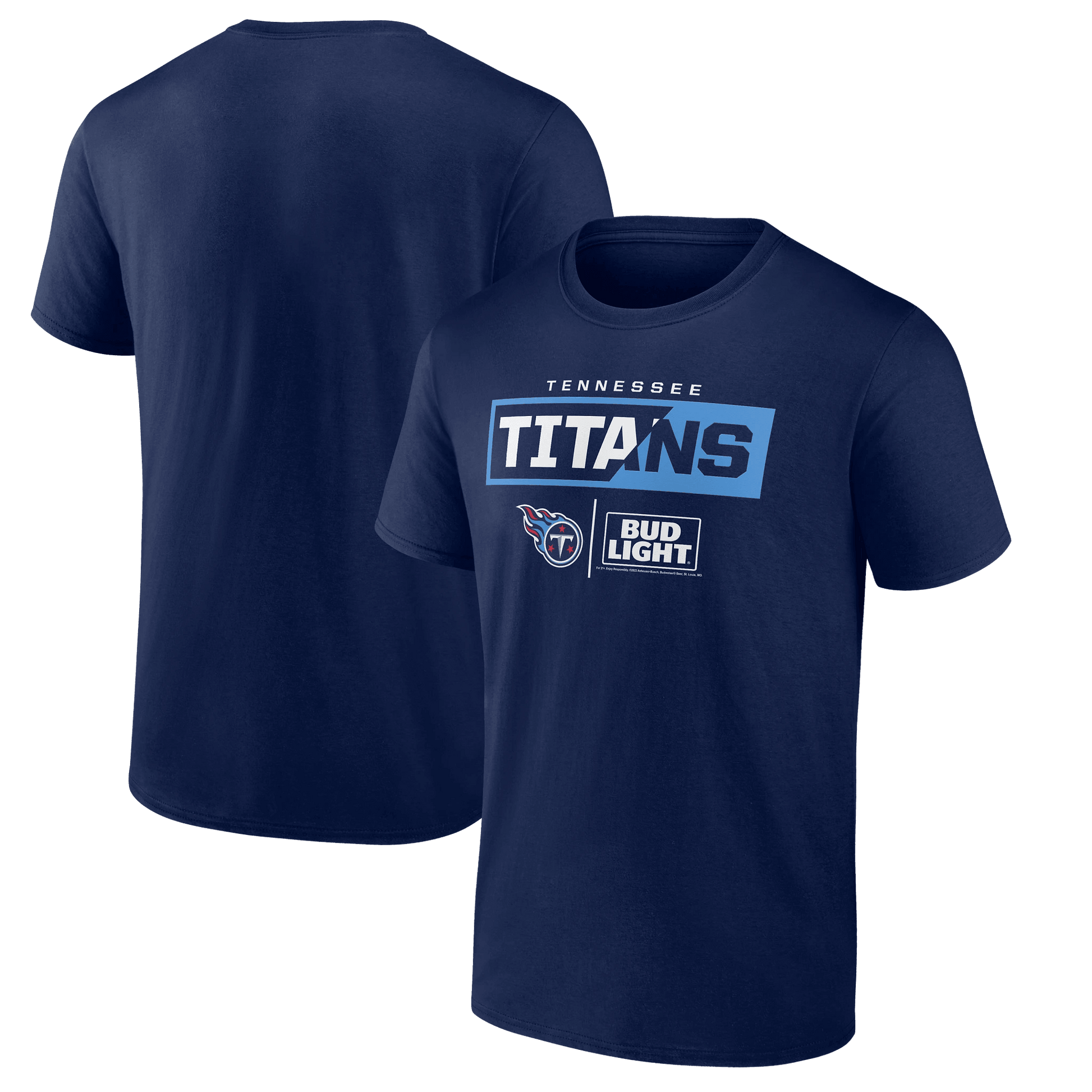 BUD LIGHT TITANS TEE NAVY