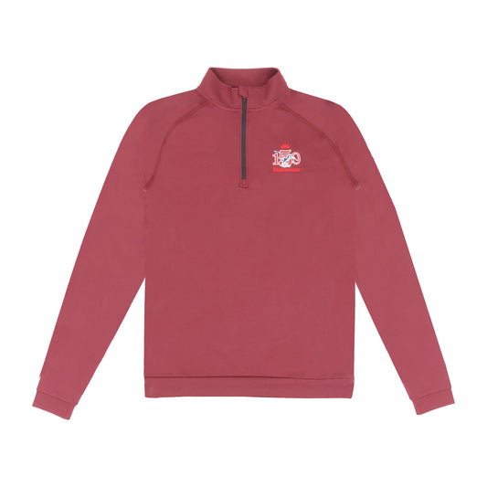 budweiser-150-swannies-quarter-zip-maroon-front