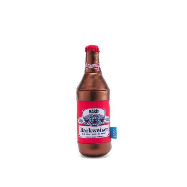 Budweiser Barkweiser Bottle pet toy with Budweiser label