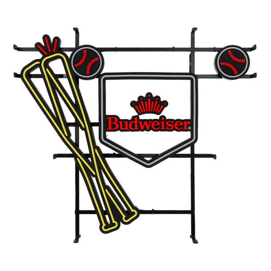 Budweiser Home Plate Baseball LED Sign