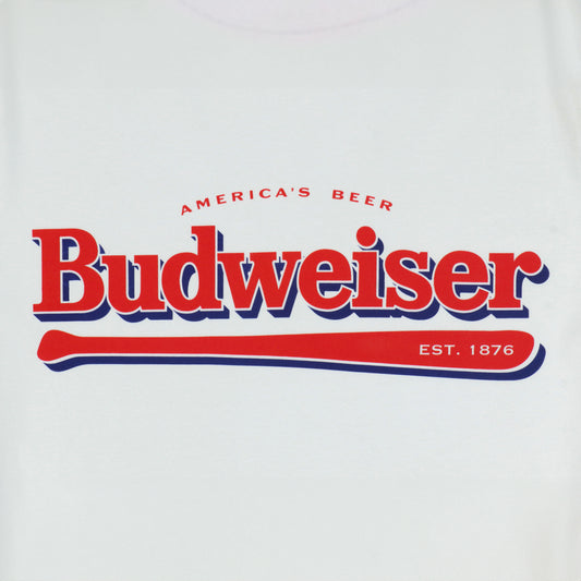 Budweiser Baseball Bat White T-Shirt