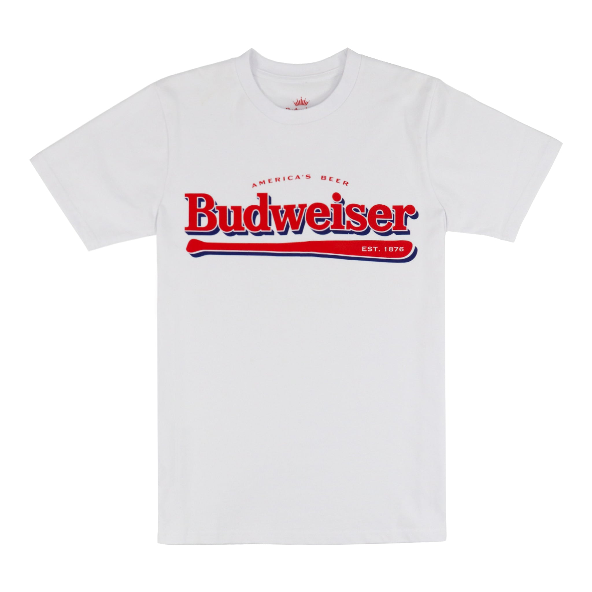Budweiser Baseball Bat White T-Shirt