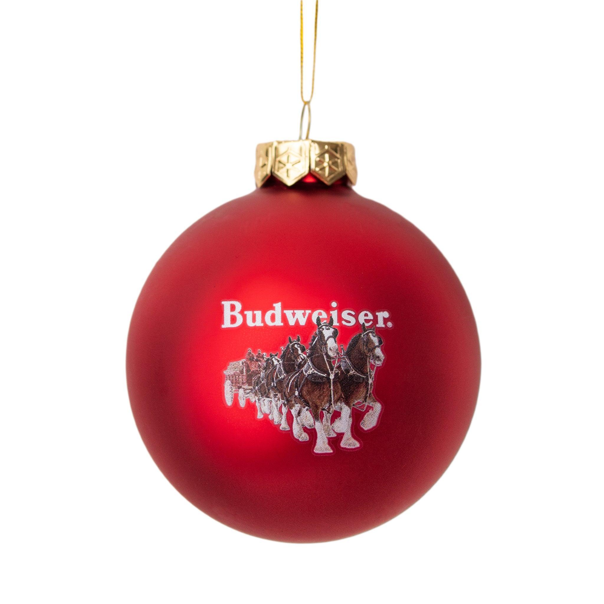 Budweiser Clydesdale Glass Ball Ornament - Zoomed Out