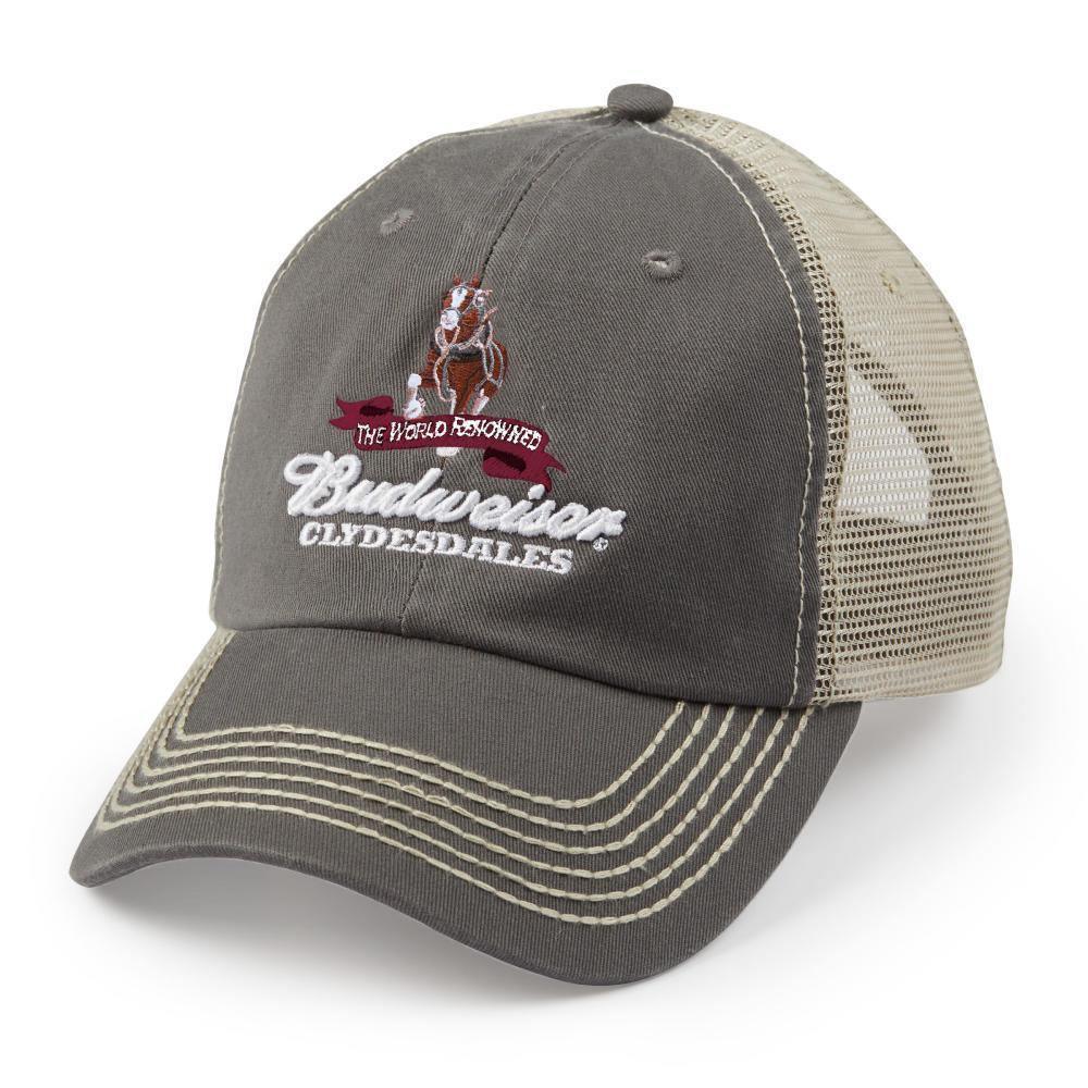 Budweiser Clydesdale Taupe Mesh Back Hat