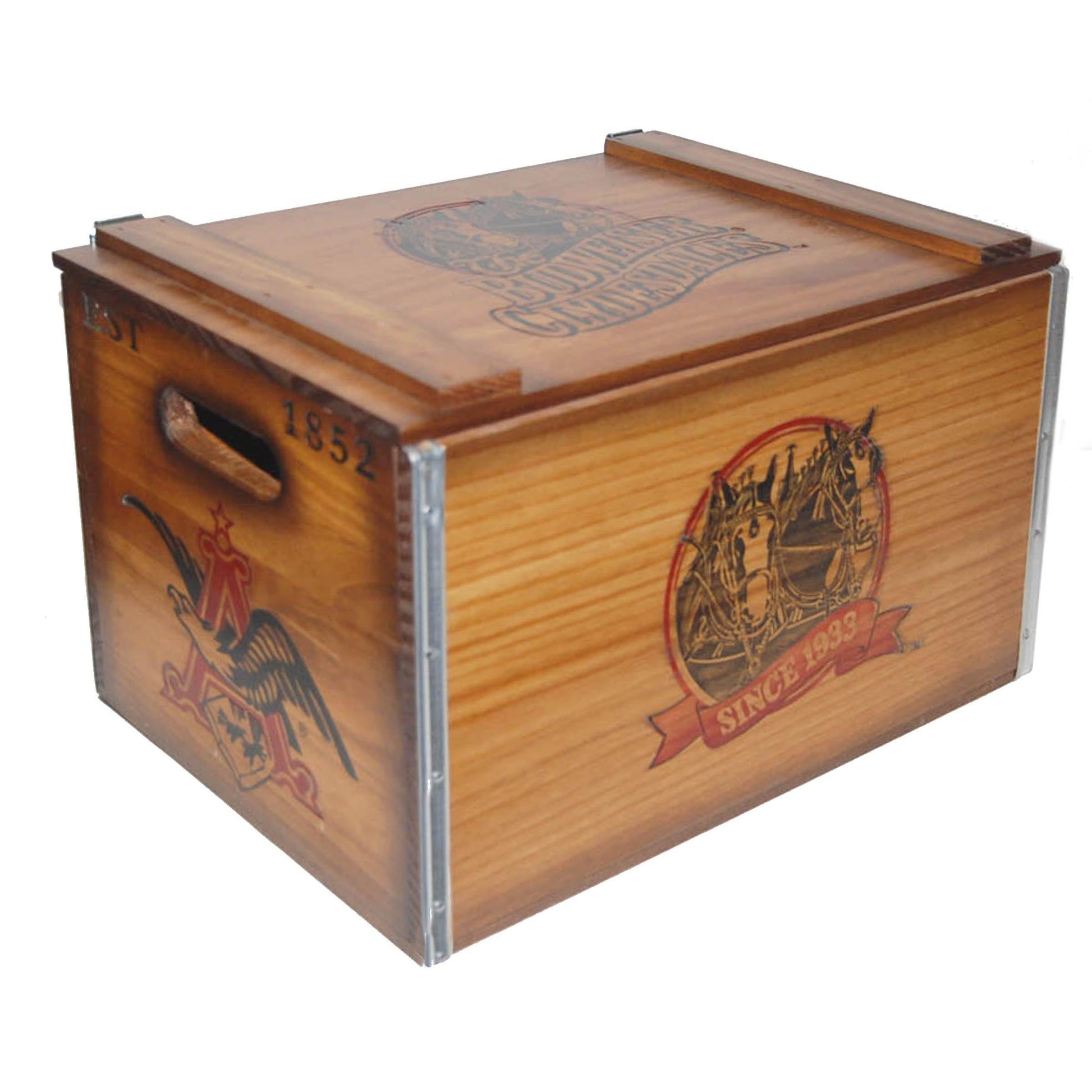 budweiser clydesdale vintage beer crate