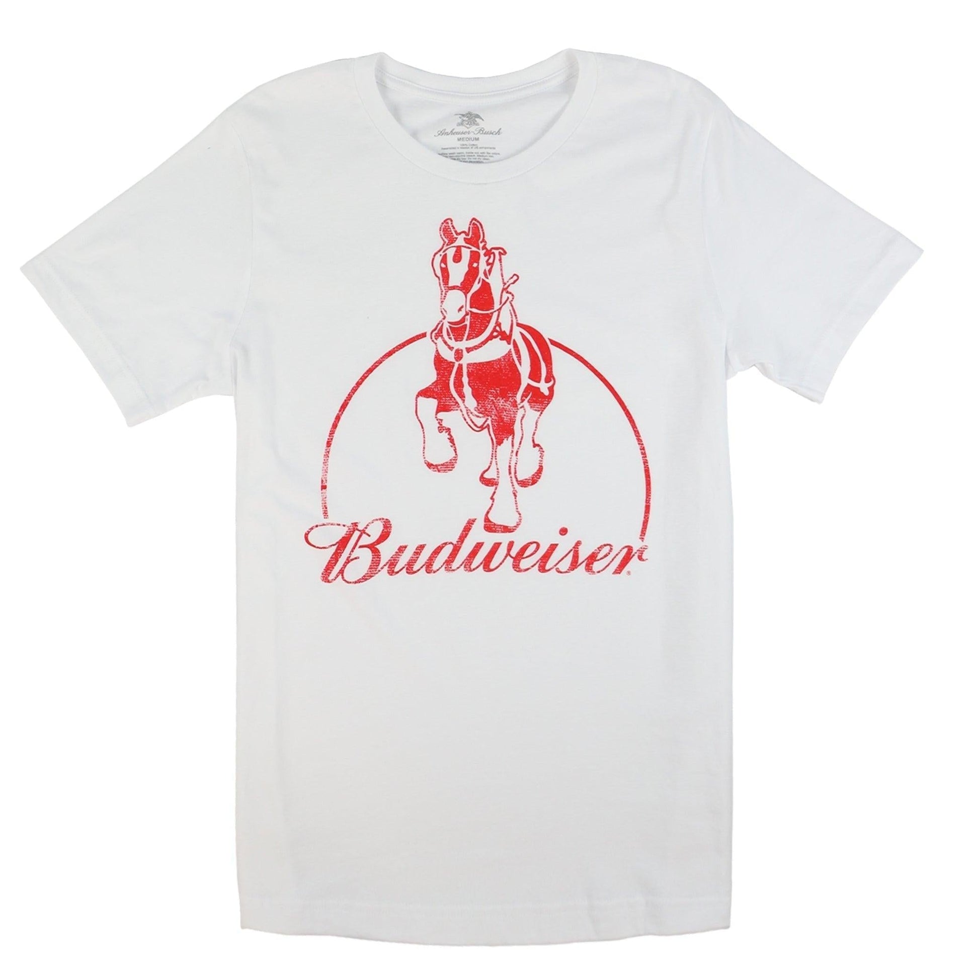 white budweiser clydesdale vintage t shirt