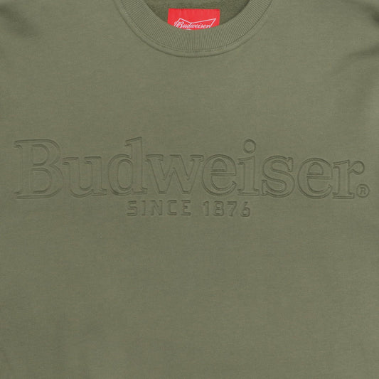 detail of budweiser debossed 