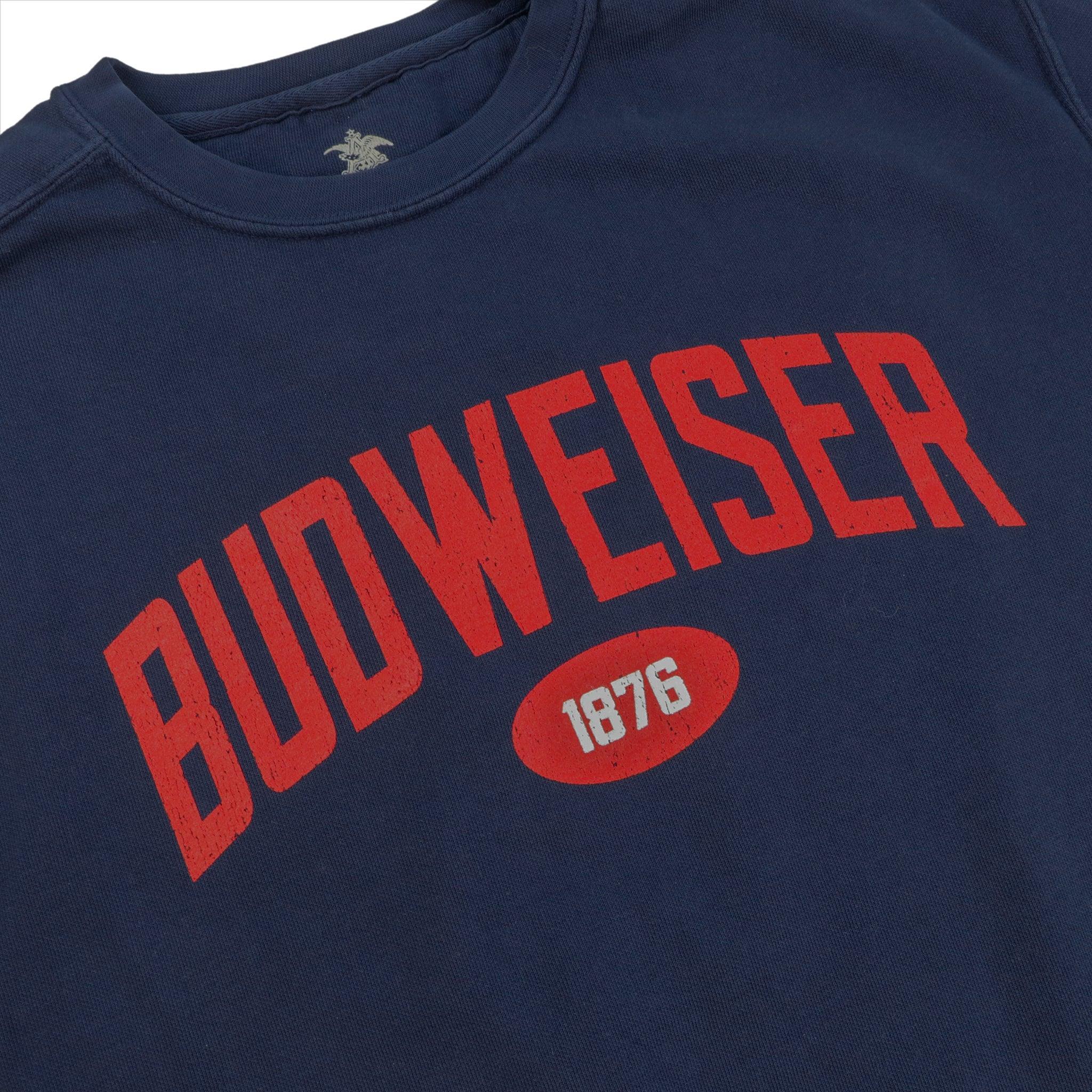 Budweiser-Est-1876-Crewneck-Blue-Detail